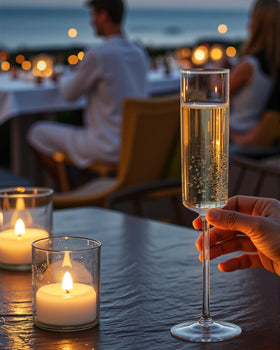 Nervure stylish gift-worthy disposable flutes for anniversaries