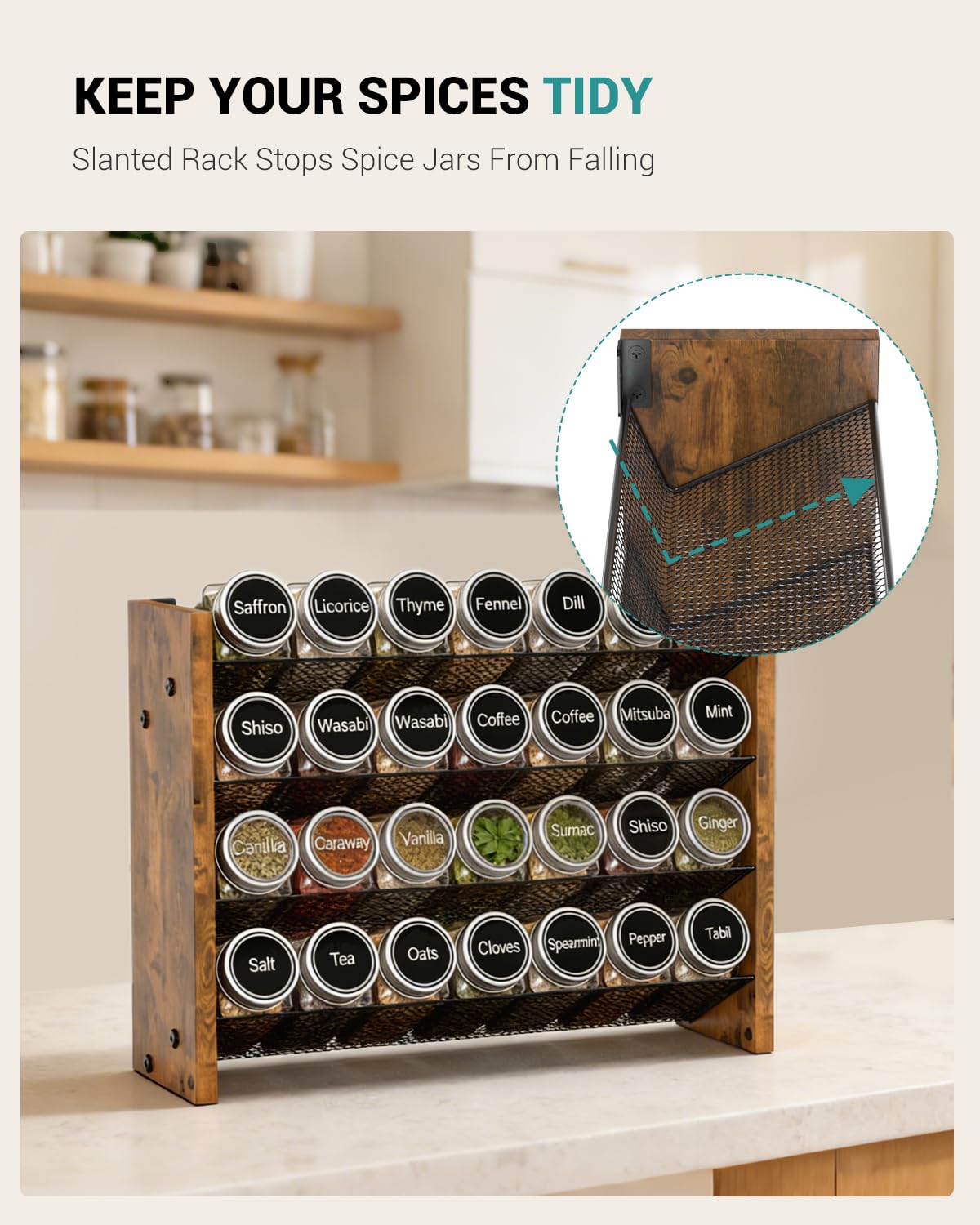 NESAPTO wall-mount option keeps jars secure while freeing shelf space.