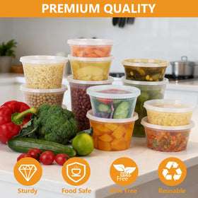 NESCCI 16oz container on freezer shelf shows freezer-safe durability