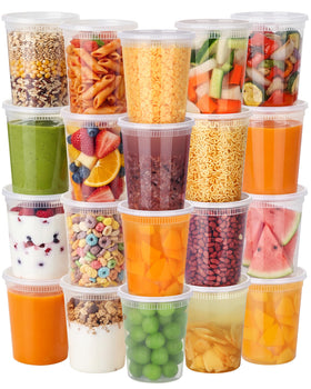 NESCCI 72-set 32oz deli containers with lids for organized meal prep and portion control.