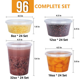 NESCCI 16oz deli containers with lids for portion control and snacks