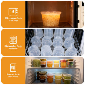 NESCCI freezer and top-rack microwave safe containers for easy reheating