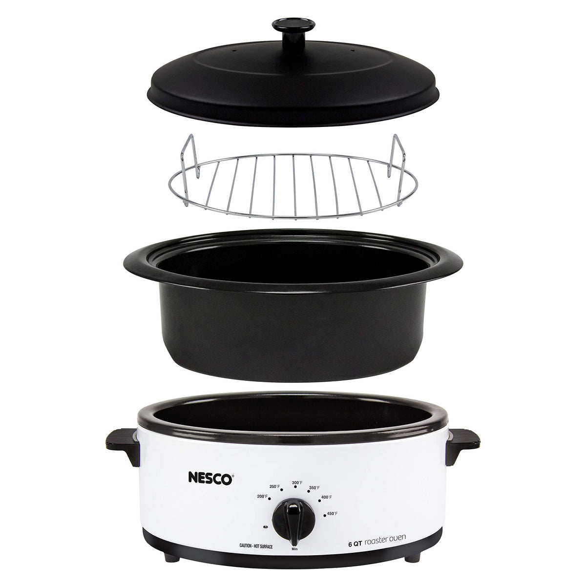 Nesco 4816-14 removable cookwell supports up to 6 servings for family meals.