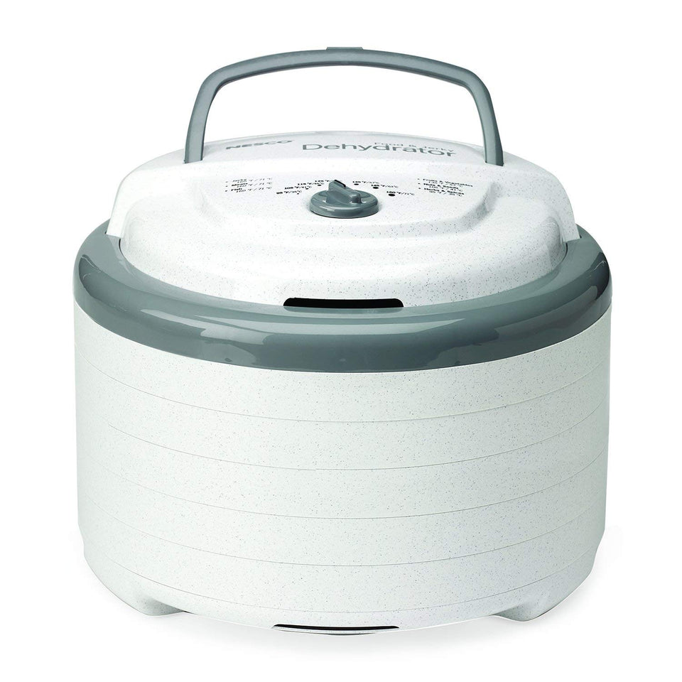 NESCO FD-75A front view, compact Snackmaster Pro suitable for snacks and jerky.