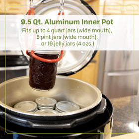 Nesco NPC-9 with canning and steam racks supports versatile cooking options.