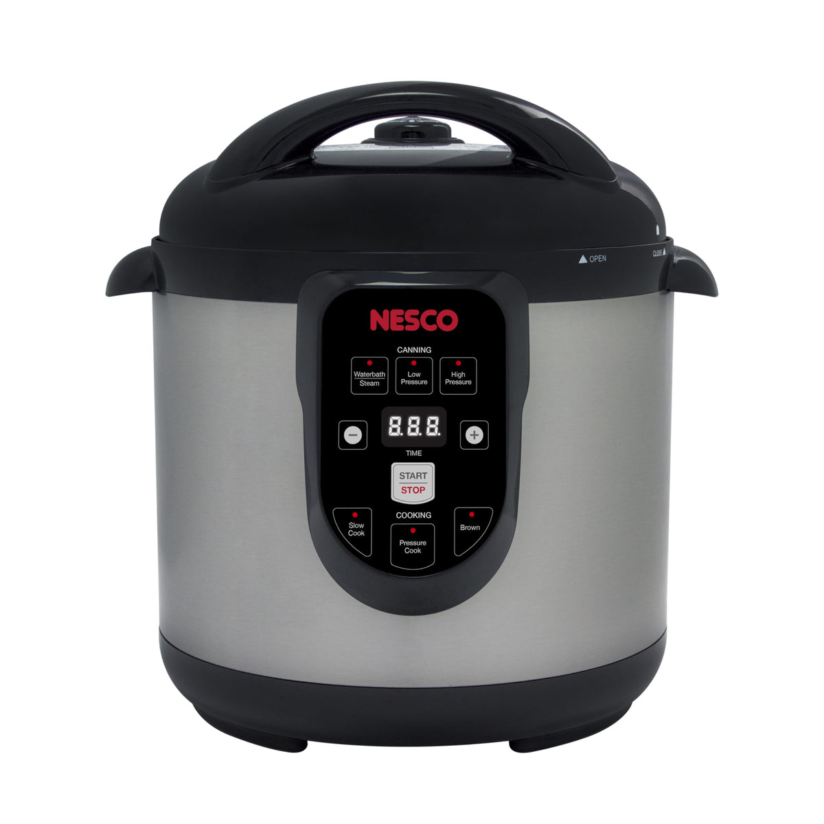 Nesco NPC-9 smart canner with digital display offers precise timer control.