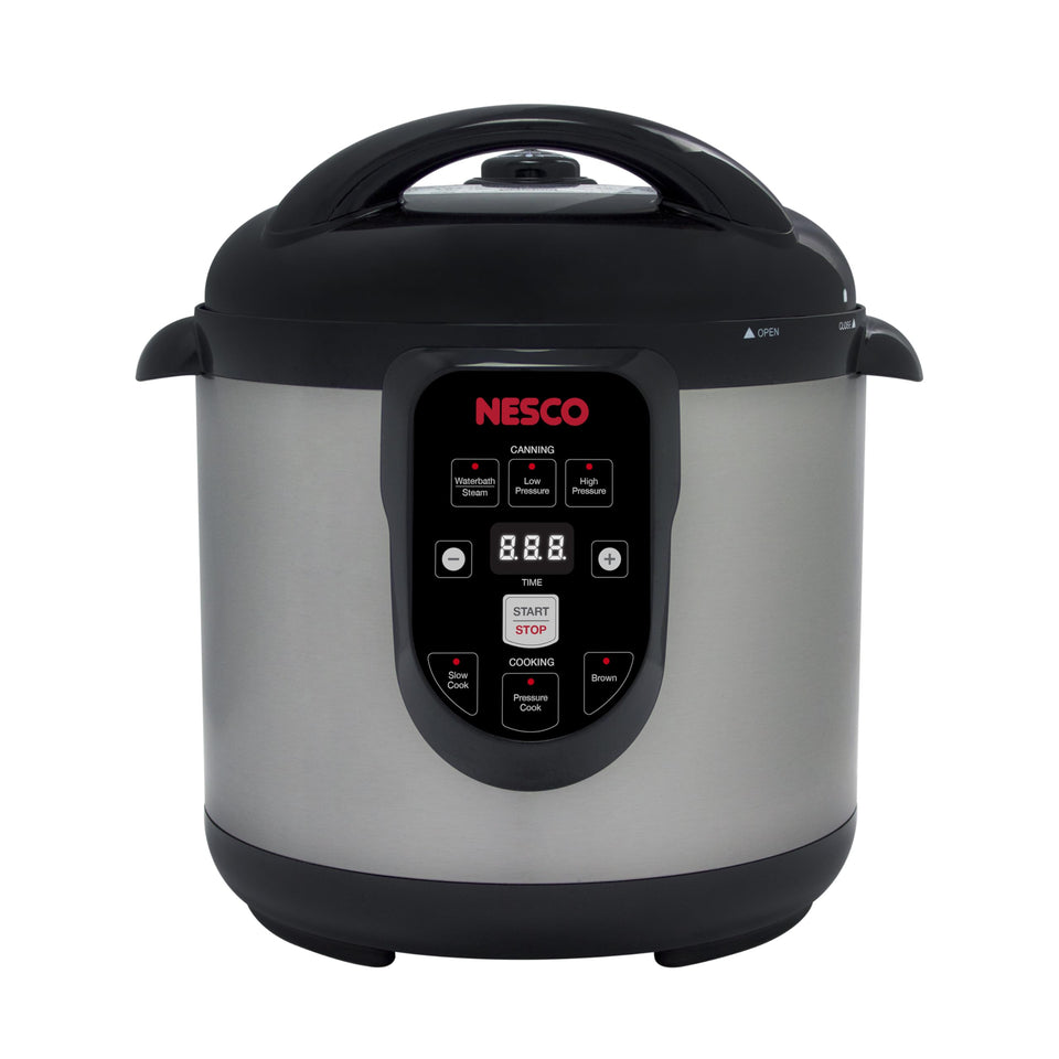 Nesco NPC-9 smart canner with digital display offers precise timer control.