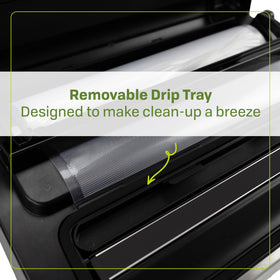 NESCO bag and roll storage with cutter for custom bags.