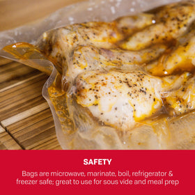 NESCO quart bags help reduce freezer spoilage and extend storage life