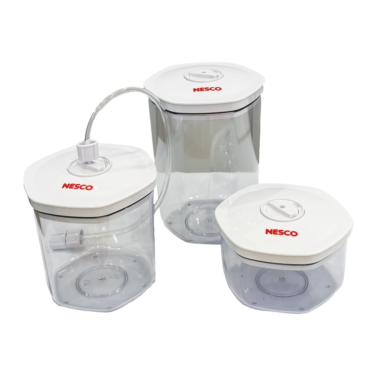 NESCO vacuum canister 0.75qt seals tightly to keep leftovers fresh.