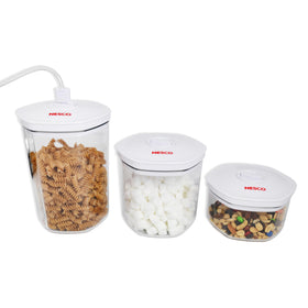 NESCO vacuum canister 1.5qt supports fast marinating and meal prep.