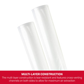 NESCO bag rolls help prevent freezer odors and spoilage during storage.