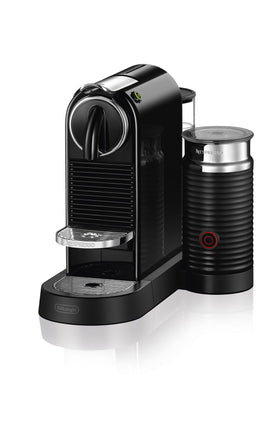 Nespresso CitiZ front view in black showing compact design for small kitchens