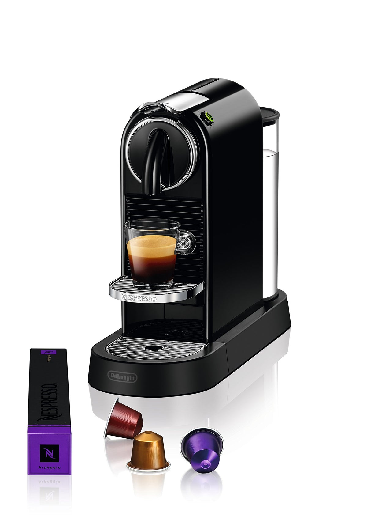 Nespresso CitiZ folding cup shelf ready for tall mugs and quick brews