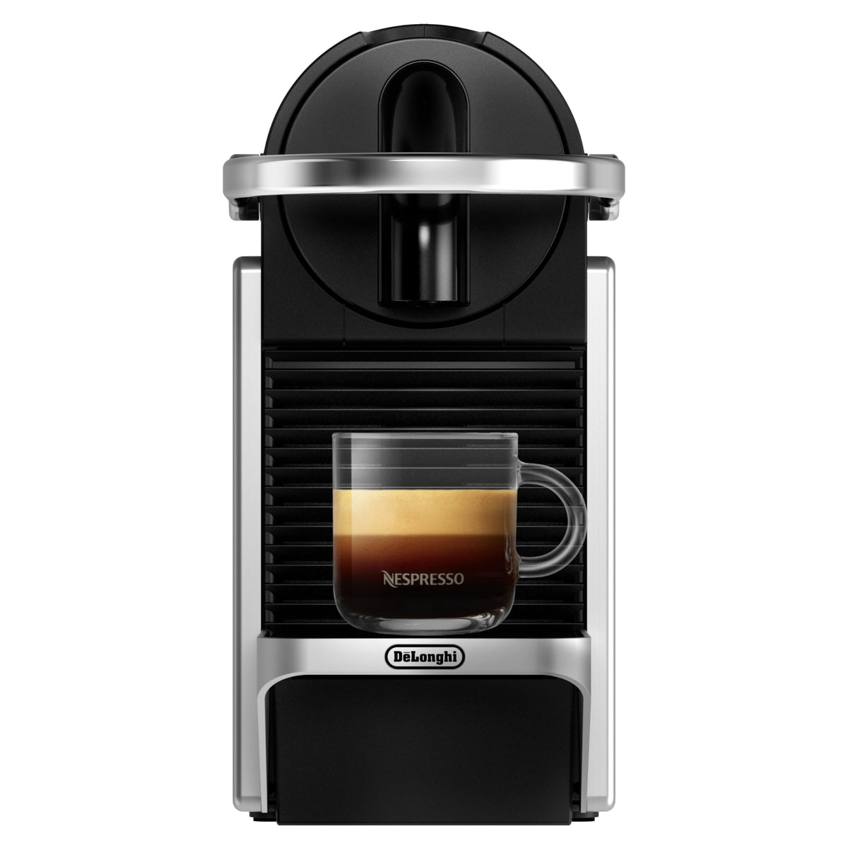 Nespresso Pixie 19-bar pump delivers consistent espresso quality.