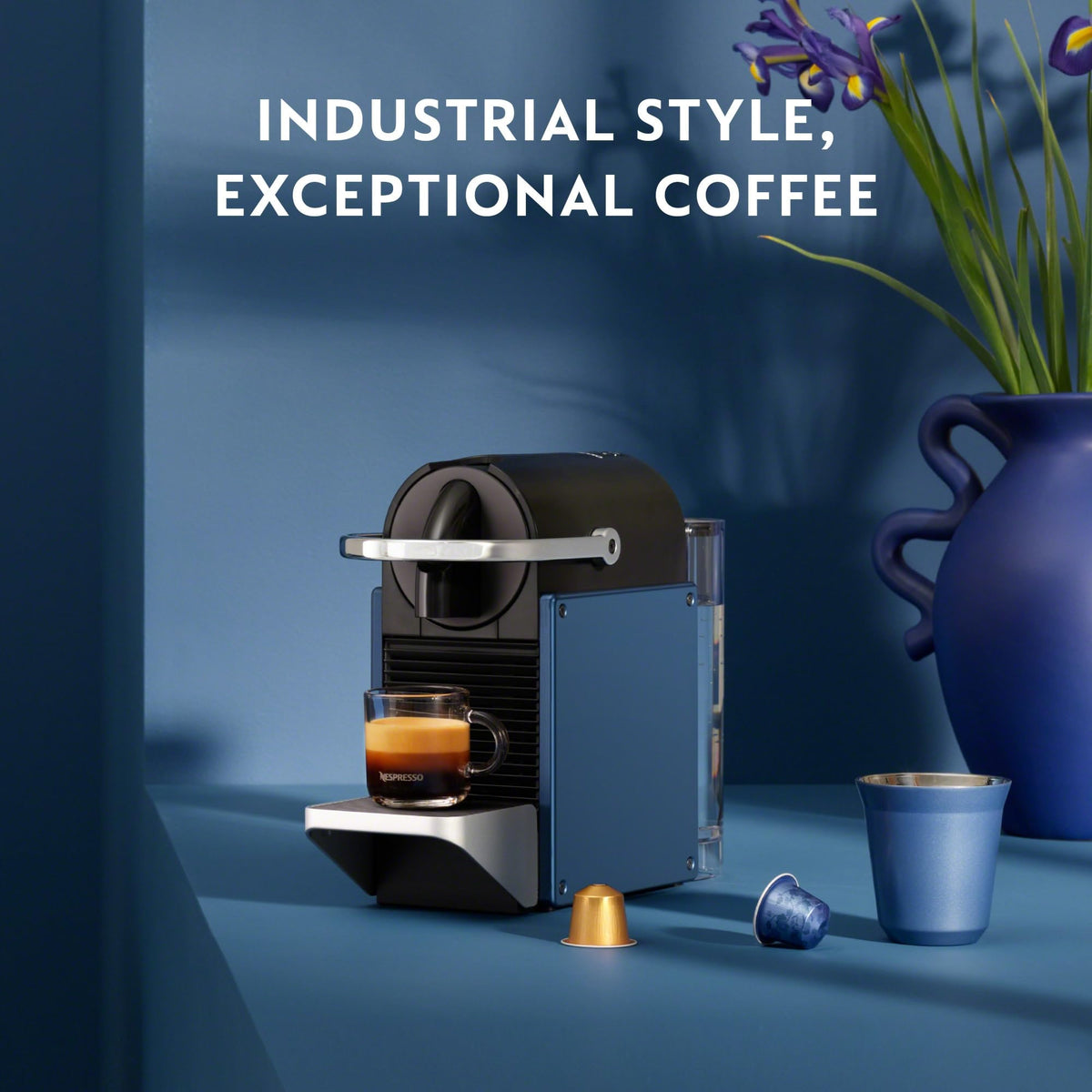 Nespresso Pixie compact design fits under cabinets and saves counter space.