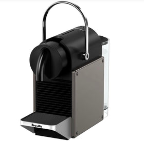 Nespresso Pixie Titan side profile showing its slim footprint.