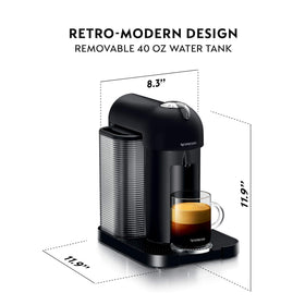 Nespresso Vertuo adjustable cup tray ready for different cup sizes.