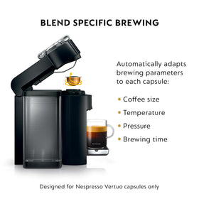 Nespresso Vertuo automatic capsule ejection simplifies cleanup and recycling.