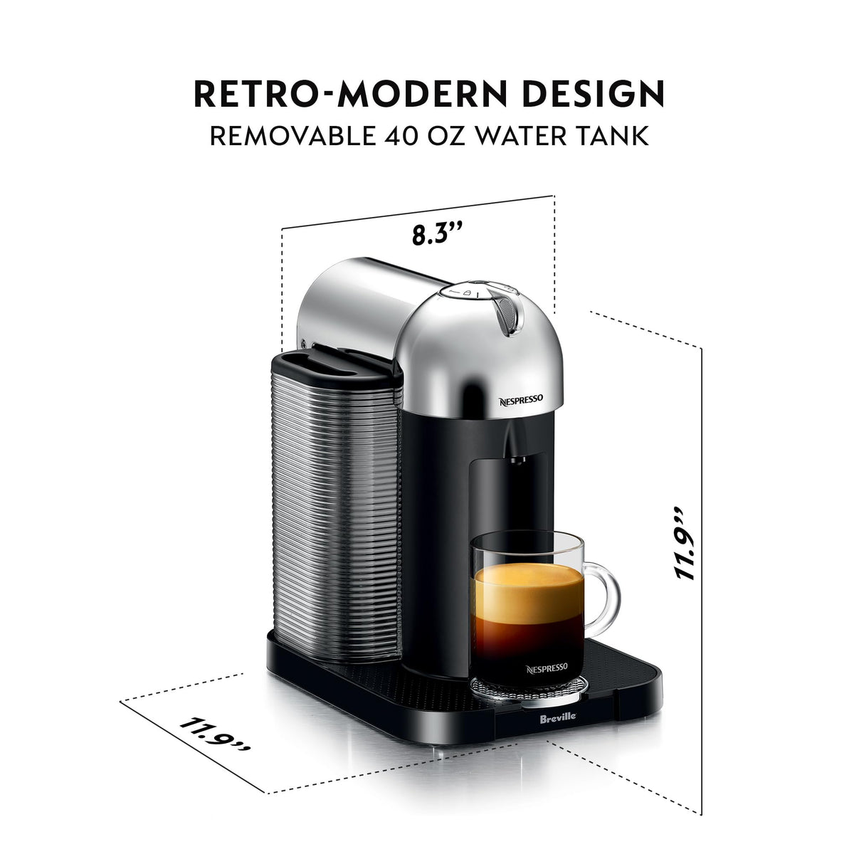 Nespresso Vertuo Centrif fusion reads capsule barcodes for crema.