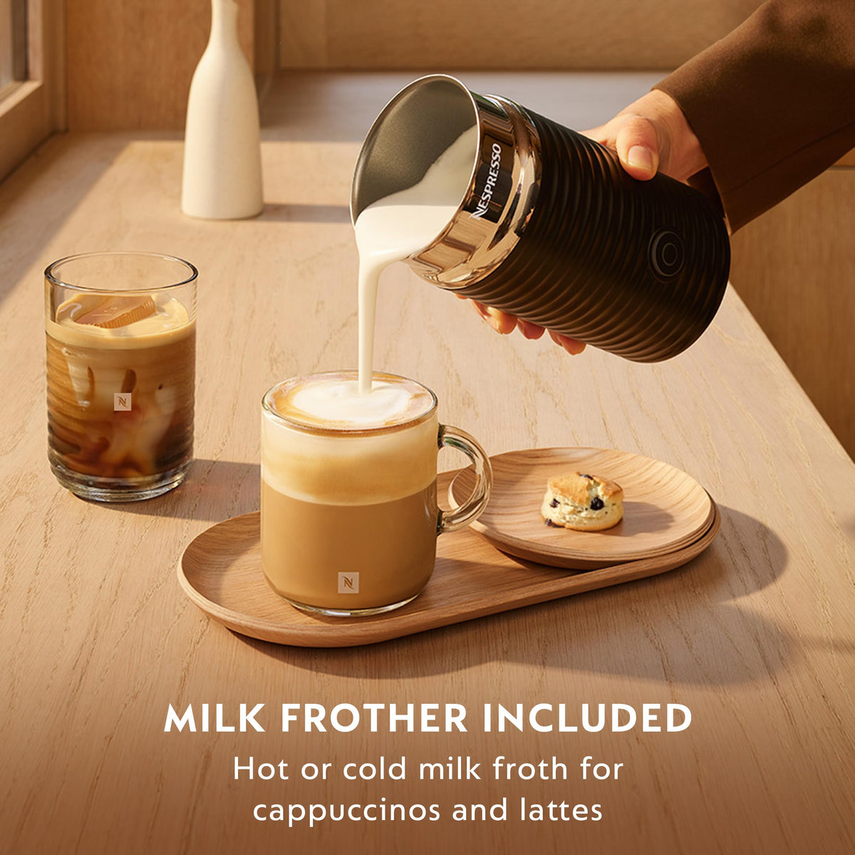 Nespresso Vertuo coffee 7.7oz cup size for larger beverages.