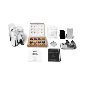 Vertuo Creatista coffee pod dispensing in action for quick beverages