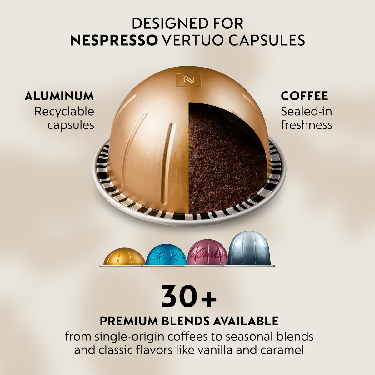 Nespresso Vertuo espresso shot 1.35oz for quick caffeine moments.
