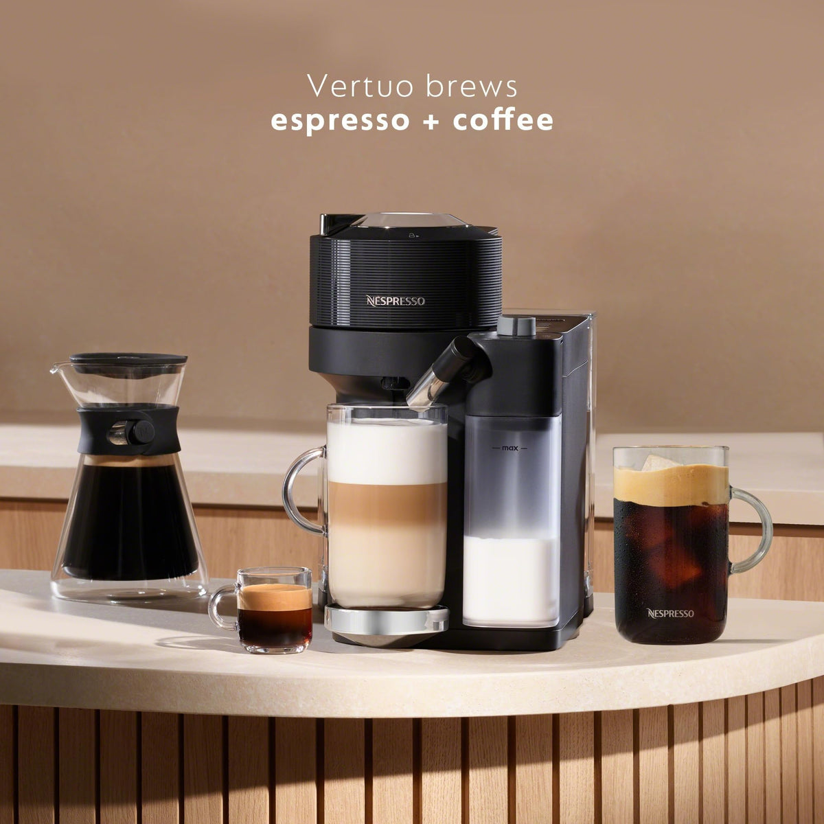 Nespresso Vertuo Lattissima cappuccino foam ready at home.