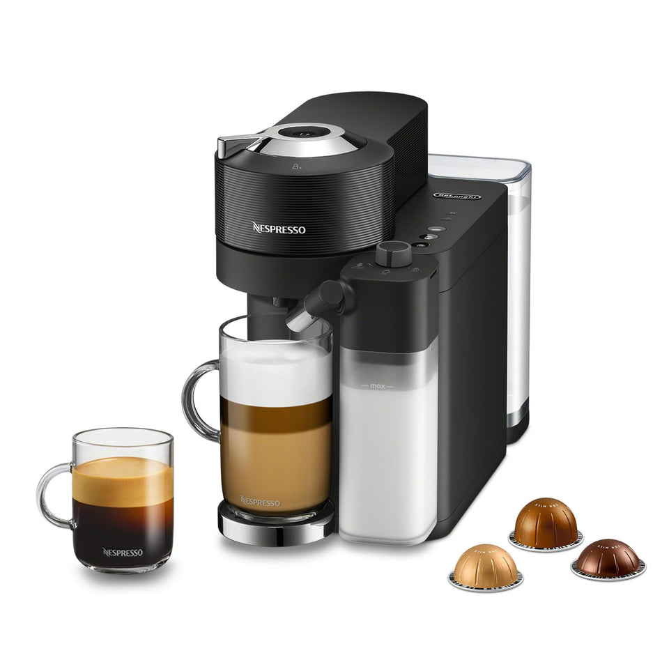 Nespresso Vertuo Lattissima milk frothing for rich cappuccinos.