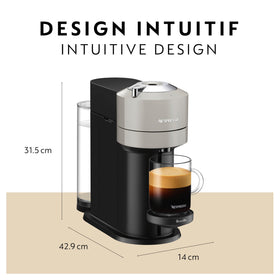 Nespresso Vertuo Next 5oz-8oz brew sizes illustrate versatile home coffee options.
