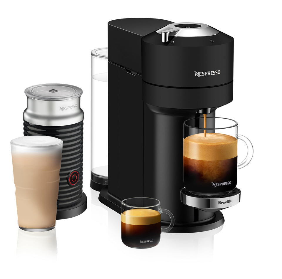 Nespresso Vertuo Next Deluxe front view with compact design for modern kitchens.