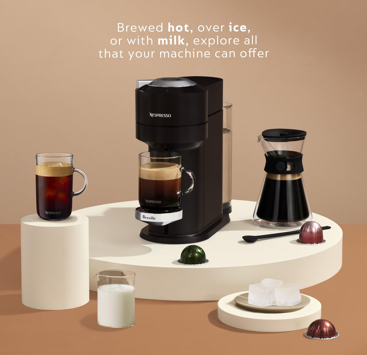 Nespresso starter capsules included for immediate tasting.