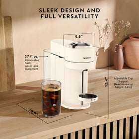 Nespresso Vertuo Next Premium eco-friendly materials emphasize sustainability.