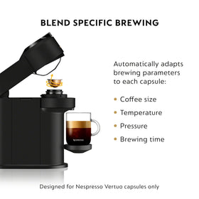 Nespresso Vertuo Next recyclable capsules highlight sustainability.