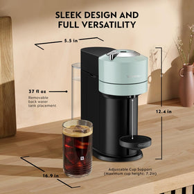 Nespresso Vertuo Next compatible with Vertuo pods for variety.