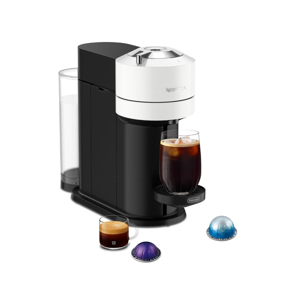 Nespresso Vertuo Next white front view for a modern kitchen and quick coffee