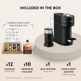 Nespresso Vertuo Next Wi-Fi and Bluetooth connectivity for easy updates.
