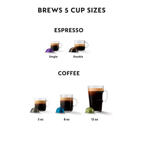 Nespresso Vertuo Pop+ Deluxe metallic finish on a sleek kitchen counter.