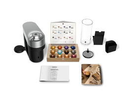 Nespresso Vertuo Pop+ Deluxe Titan water tank area enables quick refills and placement.