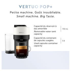 Nespresso Vertuo Pop+ uses thirty-five percent recycled plastic for sustainability