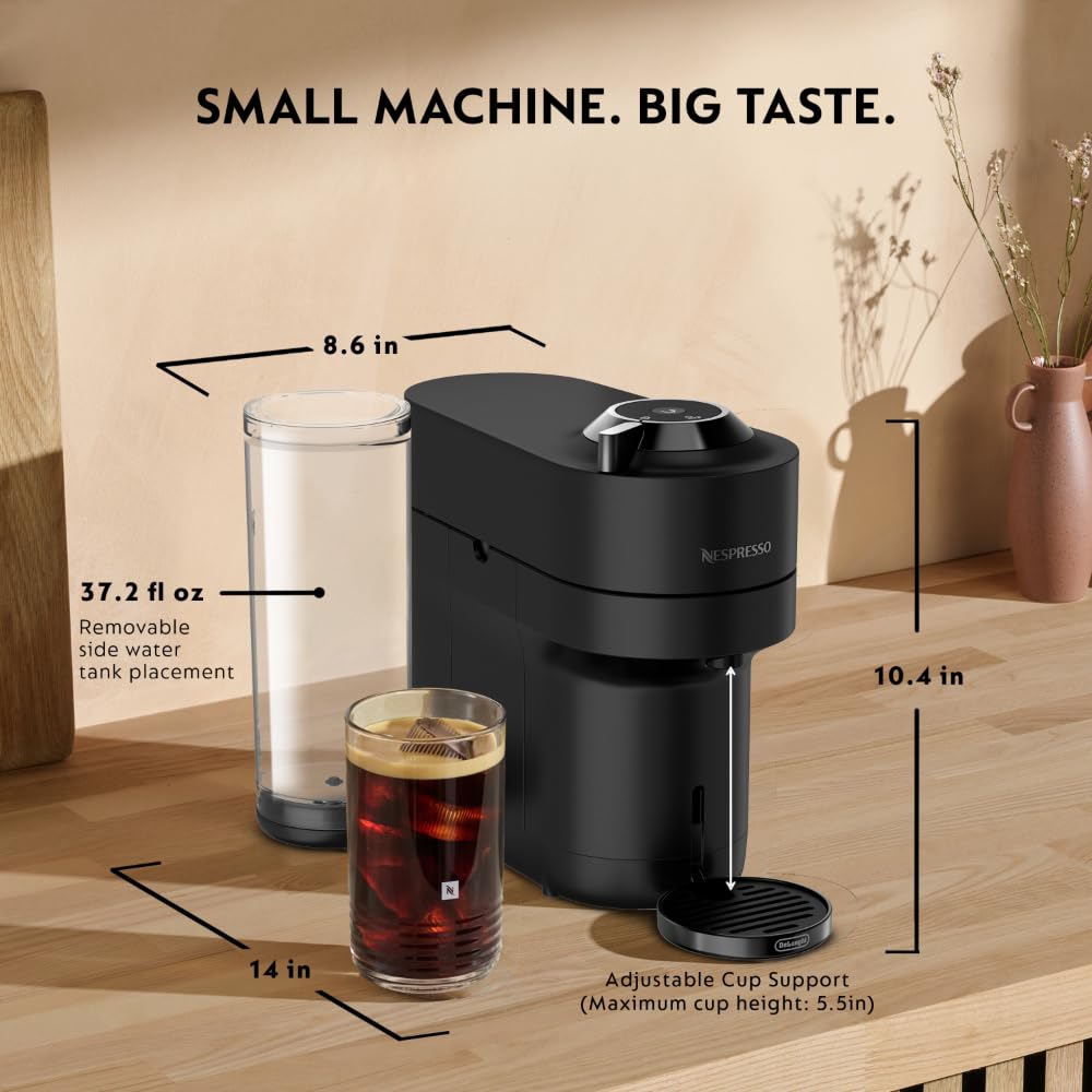 Nespresso Vertuo Pop+ smart connectivity for updates and maintenance.