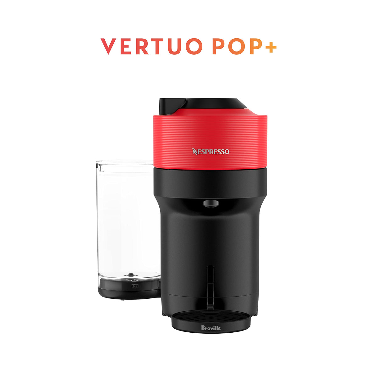 Nespresso Vertuo Pop+ side view with side water tank for easy refills.