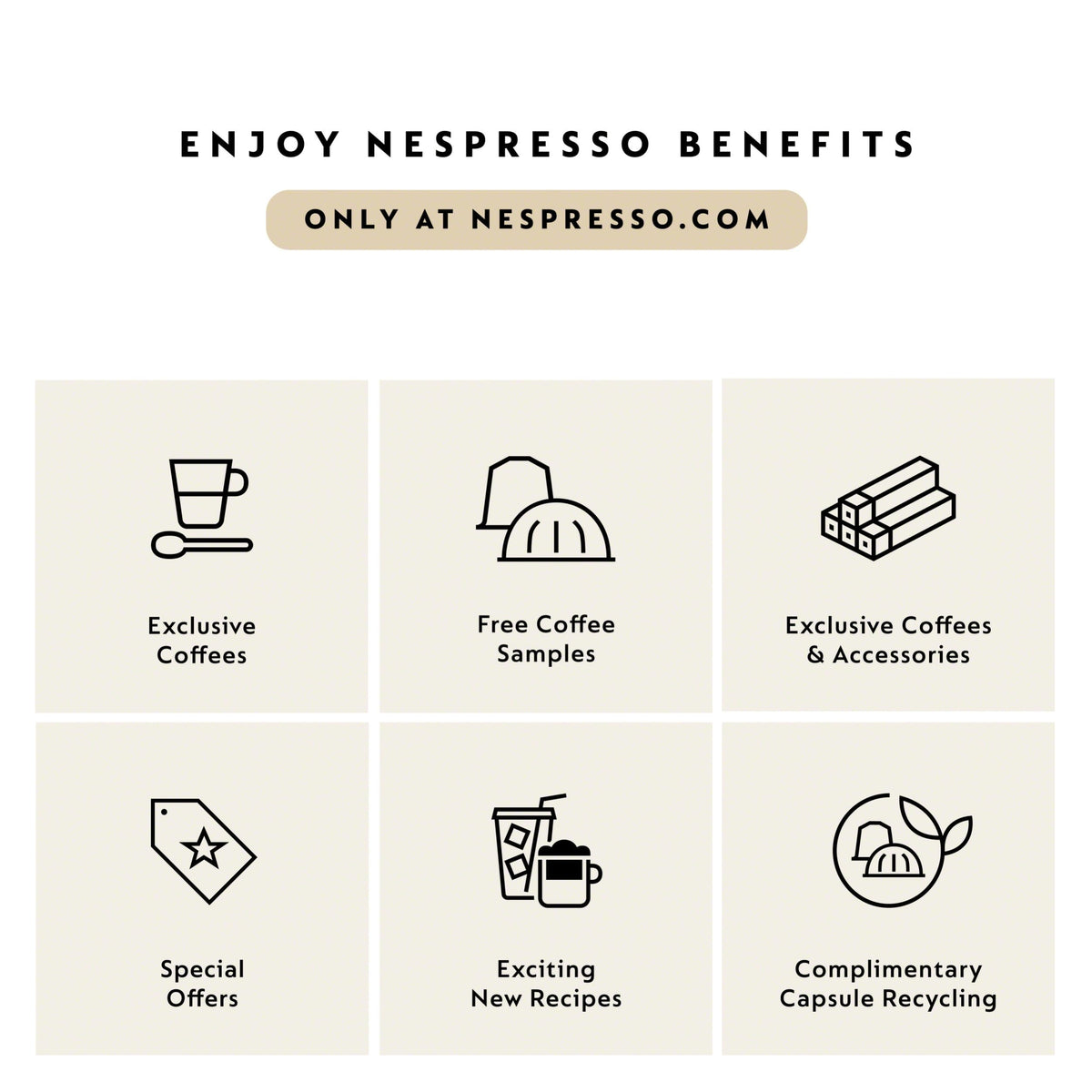 Nespresso Vertuo Up offers 6 cup sizes for coffee and espresso.