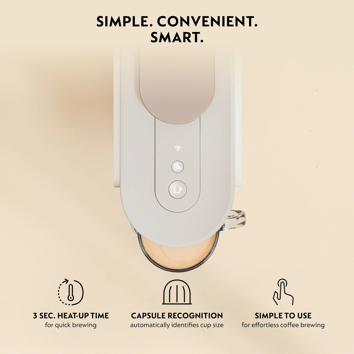 Nespresso Vertuo Up Aeroccino frother for hot or cold milk foam.