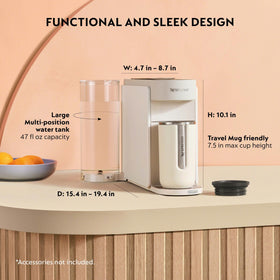 Nespresso Vertuo Up Coffee Creations button highlights concentrated brew for iced drinks.