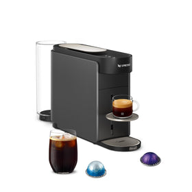 Nespresso Vertuo Up graphite finish on countertop for quick, customizable brews.