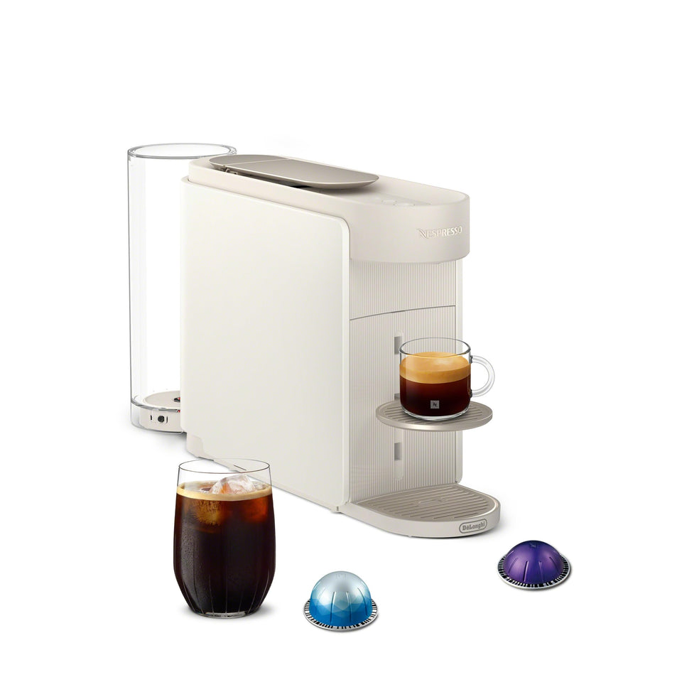 Nespresso Vertuo Up white front view for quick home brewing.