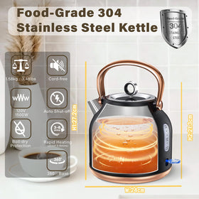NESSGRAIM auto shut-off and boil-dry protection prevent accidents during unattended use.