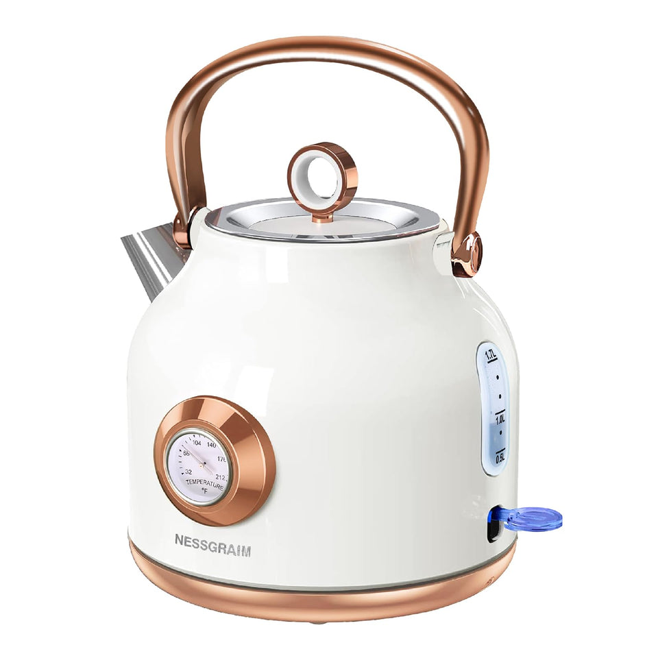 NESSGRAIM retro kettle temperature gauge for precise water heating for tea
