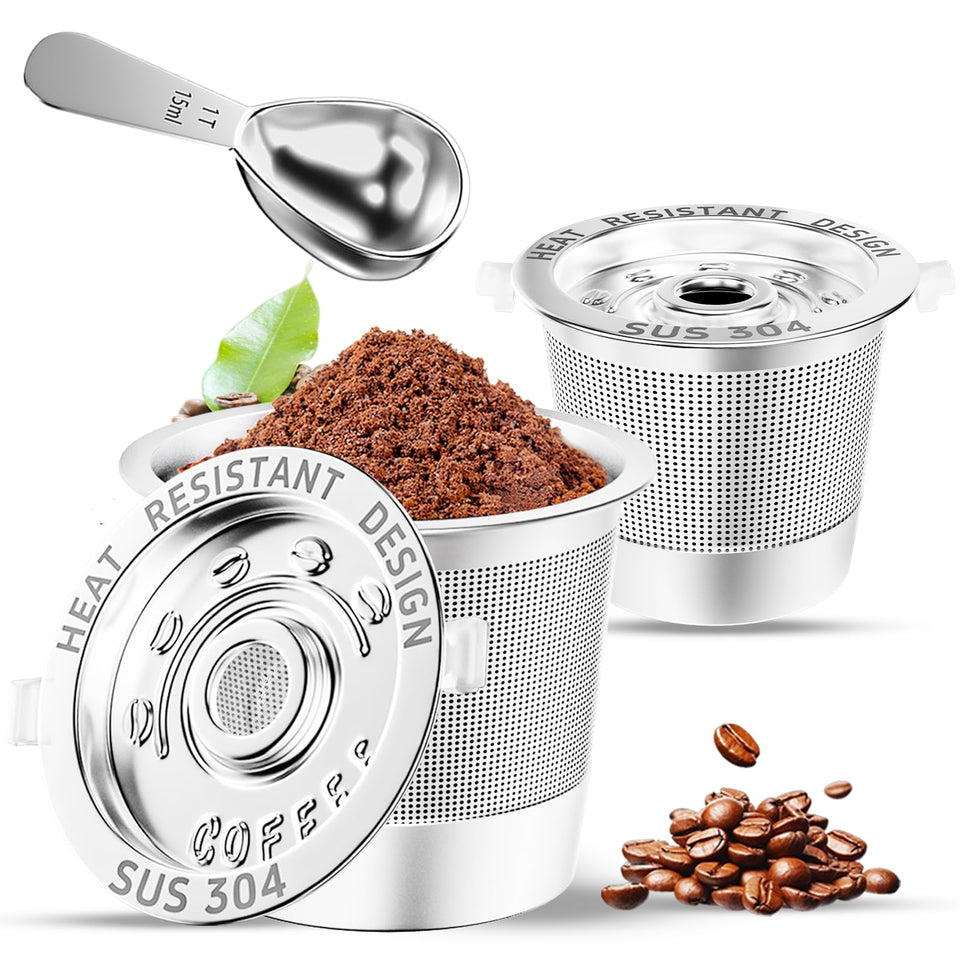 NESSUS stainless steel K-Cups for Keurig 1.0 brewers provide reusable, eco-friendly brewing.